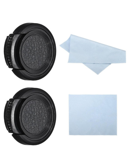 Tapa de Lente PATIKIL 25mm - Paquete de 2 con Paño Microfibra