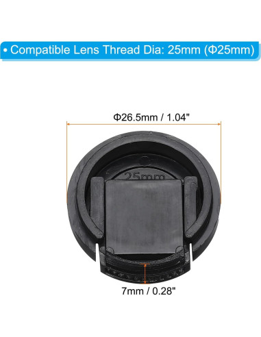 Tapa de Lente PATIKIL 25mm - Paquete de 2 con Paño Microfibra