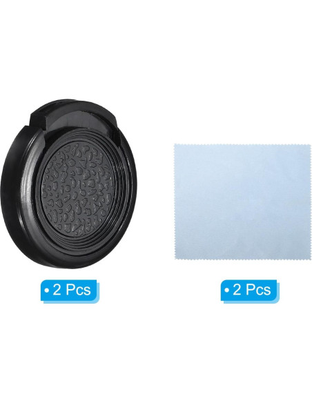 Tapa de Lente PATIKIL 25mm - Paquete de 2 con Paño Microfibra