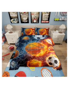 Conjunto de Edredón Deportivo Erosebridal Twin 2 Piezas