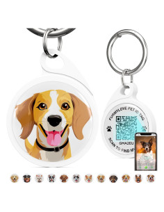 Etiqueta de Identificación para Perro FURMYLOVE Beagle QR