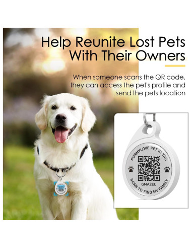 Etiqueta de Identificación para Perro FURMYLOVE Beagle QR