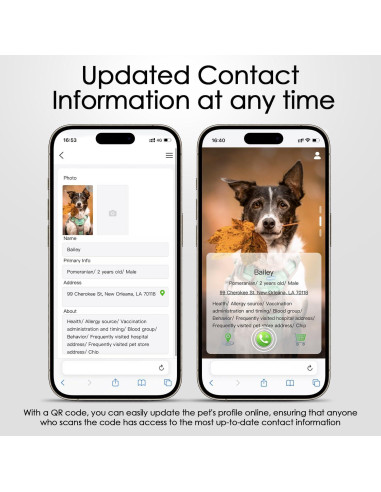 Etiqueta de Identificación para Perro FURMYLOVE Beagle QR