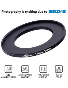 Anillo Adaptador de Filtros BeiZmei 77mm a 95mm CNC 2