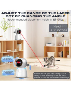 Juguete láser automático para gatos Kachewlulu - Interactivo y recargable 2