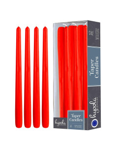 Hyoola Velas Taper Altas Rojas 25.4 cm Sin Goteo 12 Pack