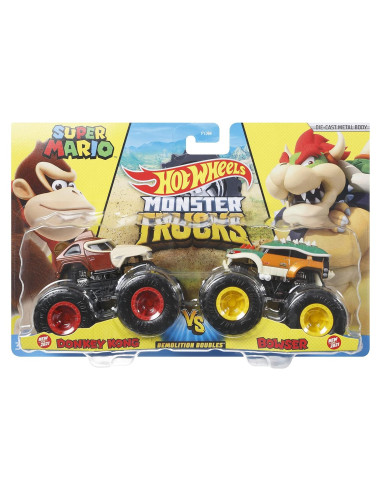 Paquete 2 Hot Wheels Monster Trucks Juguetes 1:64 Mattel