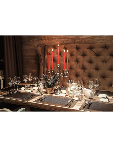 Hyoola Velas Taper Altas Rojas 25.4 cm Sin Goteo 12 Pack