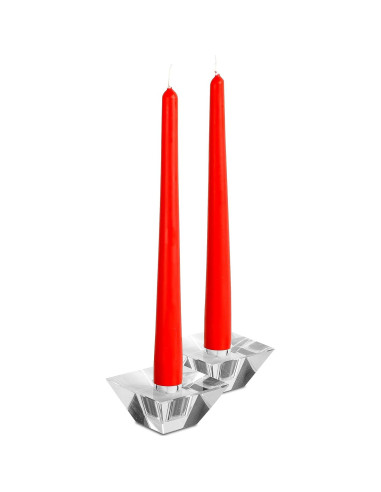 Hyoola Velas Taper Altas Rojas 25.4 cm Sin Goteo 12 Pack