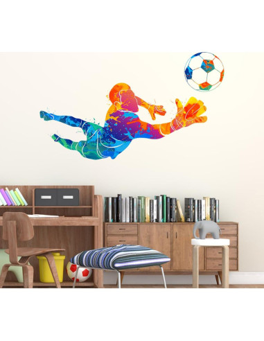Calcomanía de Pared de Fútbol WOYINIS 2 Hojas 30.48x91.44 cm