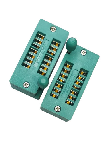 2 Pcs ZIF Socket 14 Pin 2.54mm YEGAFE Chapado en Oro