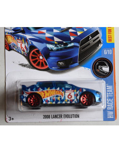 Hot Wheels 2016 Mitsubishi Lancer Evolution 1:64 Azul 2