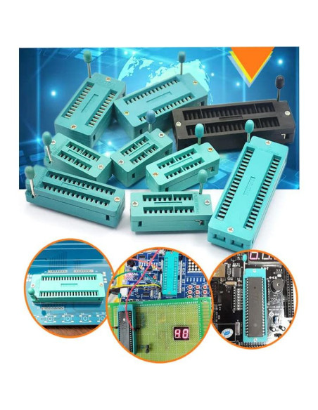 2 Pcs ZIF Socket 14 Pin 2.54mm YEGAFE Chapado en Oro