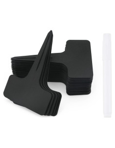 100 Etiquetas de Plástico Negras KINGLAKE para Jardín 6x10 cm