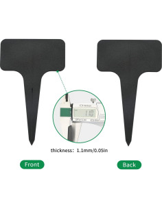 100 Etiquetas de Plástico Negras KINGLAKE para Jardín 6x10 cm 2