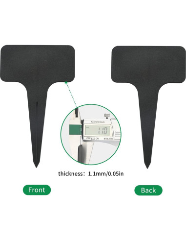 100 Etiquetas de Plástico Negras KINGLAKE para Jardín 6x10 cm