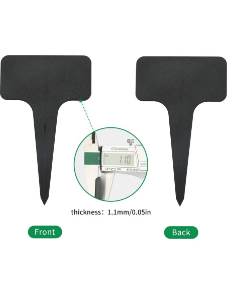 100 Etiquetas de Plástico Negras KINGLAKE para Jardín 6x10 cm