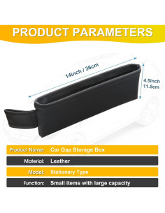 Organizador de Espacio entre Asientos de Coche BubabyZZ Negro 2