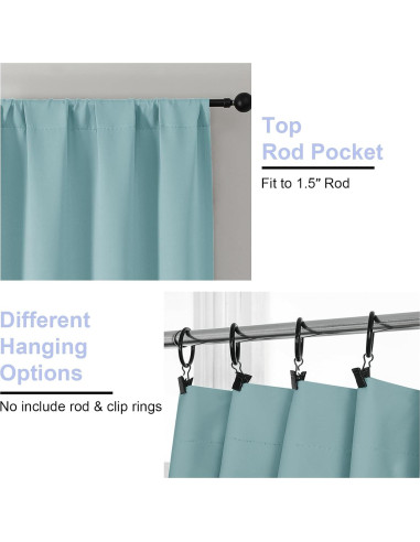 Cortinas Opacas Aqua Simplebrand 2 Paneles 101.6x91.4cm