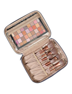 Bolsa de Maquillaje de Viaje NISHEL Grande Doble Capa Azul Egeo 2