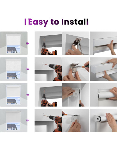 Persianas enrollables motorizadas Astomi 102x102 cm vinilo gris