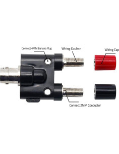 Adaptador BNC Femenino a Doble Jack Banana 4mm - 5 Pcs Hxchen 2