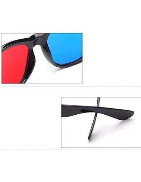 Gafas 3D Anáglifas Rojas y Azules Fansoftiks - 4 Piezas