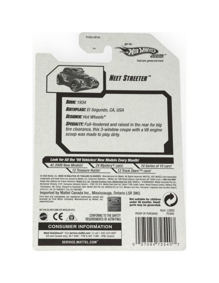 Hot Wheels Reg Neet Streeter 2009 1:64 Escala Coleccionable