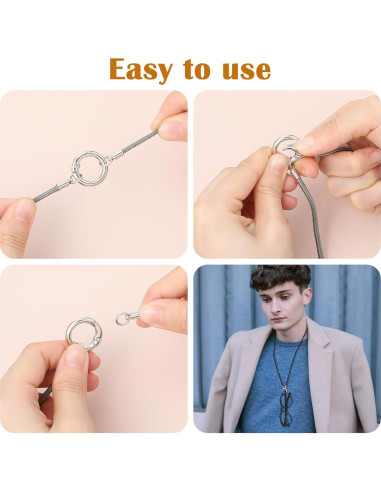 Soportes para Gafas Alrededor del Cuello 4 Pcs Nylon Metal