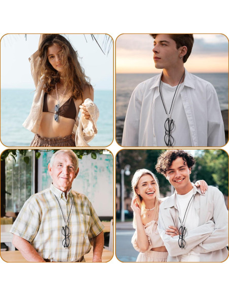 Soportes para Gafas Alrededor del Cuello 4 Pcs Nylon Metal