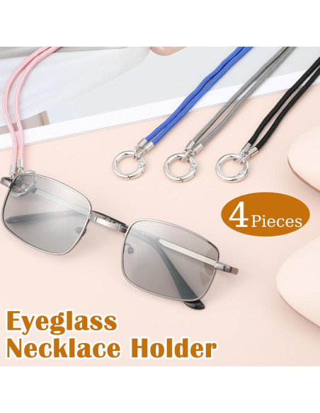 Soportes para Gafas Alrededor del Cuello 4 Pcs Nylon Metal
