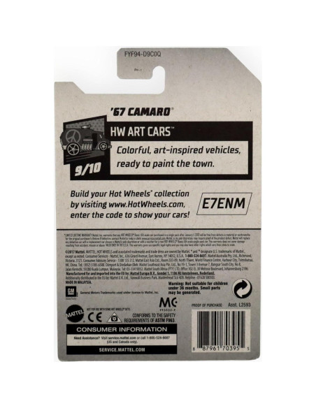 Hot Wheels Caza del Tesoro 2019 Camaro '67 Diecast 73g