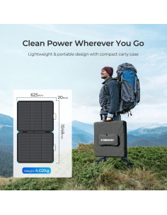 Panel Solar Portátil Renogy 100W Plegable Impermeable IP67 2