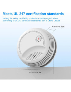 Paquete de 2 Detectores de Humo XUK Fotoeléctrico 85dB 2