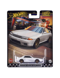 Hot Wheels Nissan Skyline GT-R Blanco 1:64 Escala Mattel