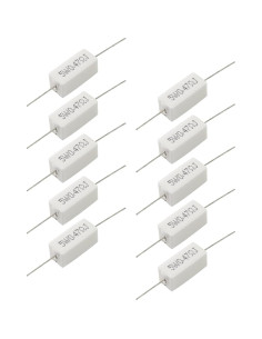 10 Resistores Cerámicos 5W 0.47 Ohm Qjaiune - Alta Calidad 2