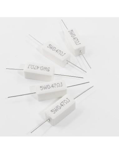 10 Resistores Cerámicos 5W 0.47 Ohm Qjaiune - Alta Calidad