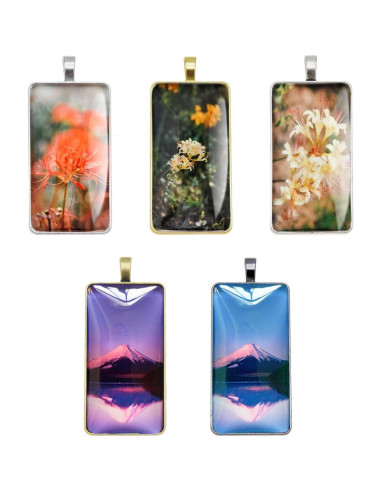 Kit 10 Sets Bandejas Colgantes Bezel Aleación Joyería DIY