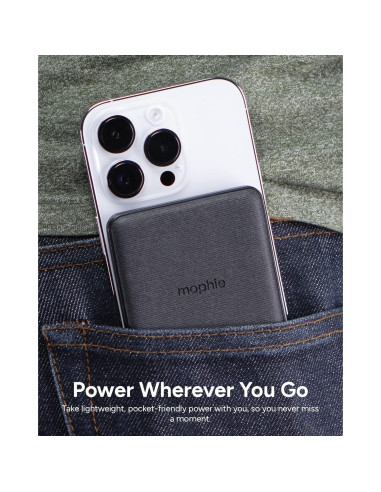Cargador Inalámbrico Magnético Mophie Snap+ Juice Pack Mini 5000 mAh