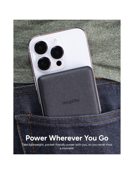Cargador Inalámbrico Magnético Mophie Snap+ Juice Pack Mini 5000 mAh