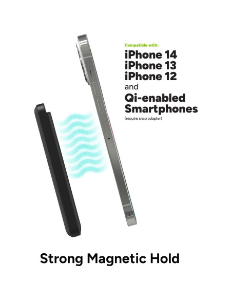 Cargador Inalámbrico Magnético Mophie Snap+ Juice Pack Mini 5000 mAh