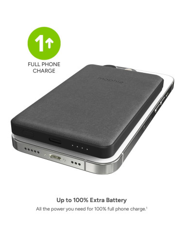 Cargador Inalámbrico Magnético Mophie Snap+ Juice Pack Mini 5000 mAh