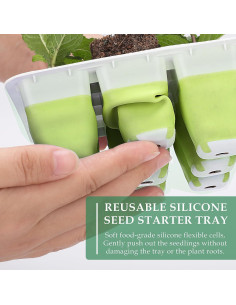 Kit de Inicio de Semillas Ryscam 10pcs Silicona Reutilizable 2