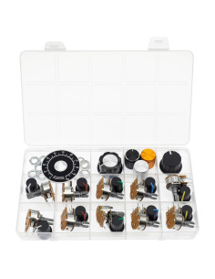 Paquete de 10 Potenciómetros B1M 1M Ohm Horizontal 5 Pines