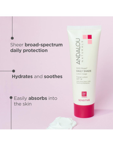 Andalou Naturals Loción Facial Diaria SPF 18 80 ml - Piel Sensible