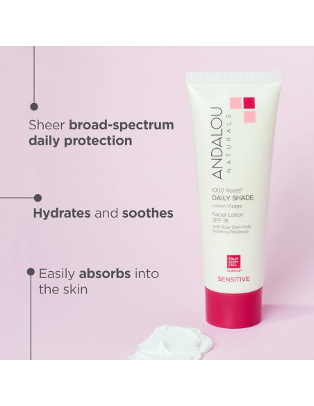Andalou Naturals Loción Facial Diaria SPF 18 80 ml - Piel Sensible