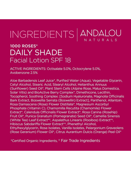 Andalou Naturals Loción Facial Diaria SPF 18 80 ml - Piel Sensible