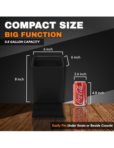 Basurero para Autos Haussimple Mediano Negro a Prueba de Fugas