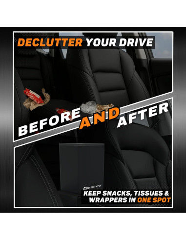 Basurero para Autos Haussimple Mediano Negro a Prueba de Fugas