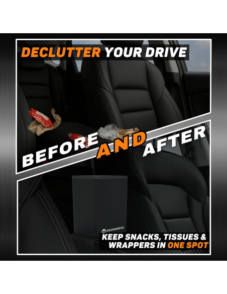 Basurero para Autos Haussimple Mediano Negro a Prueba de Fugas